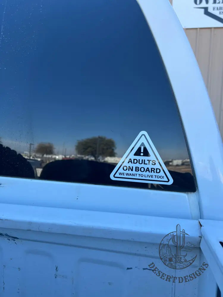 Adults On Board Caution Decal