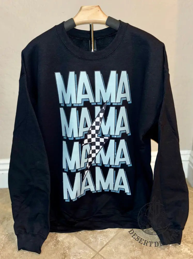 Blue Mama Lightning Crewneck Xs / Black
