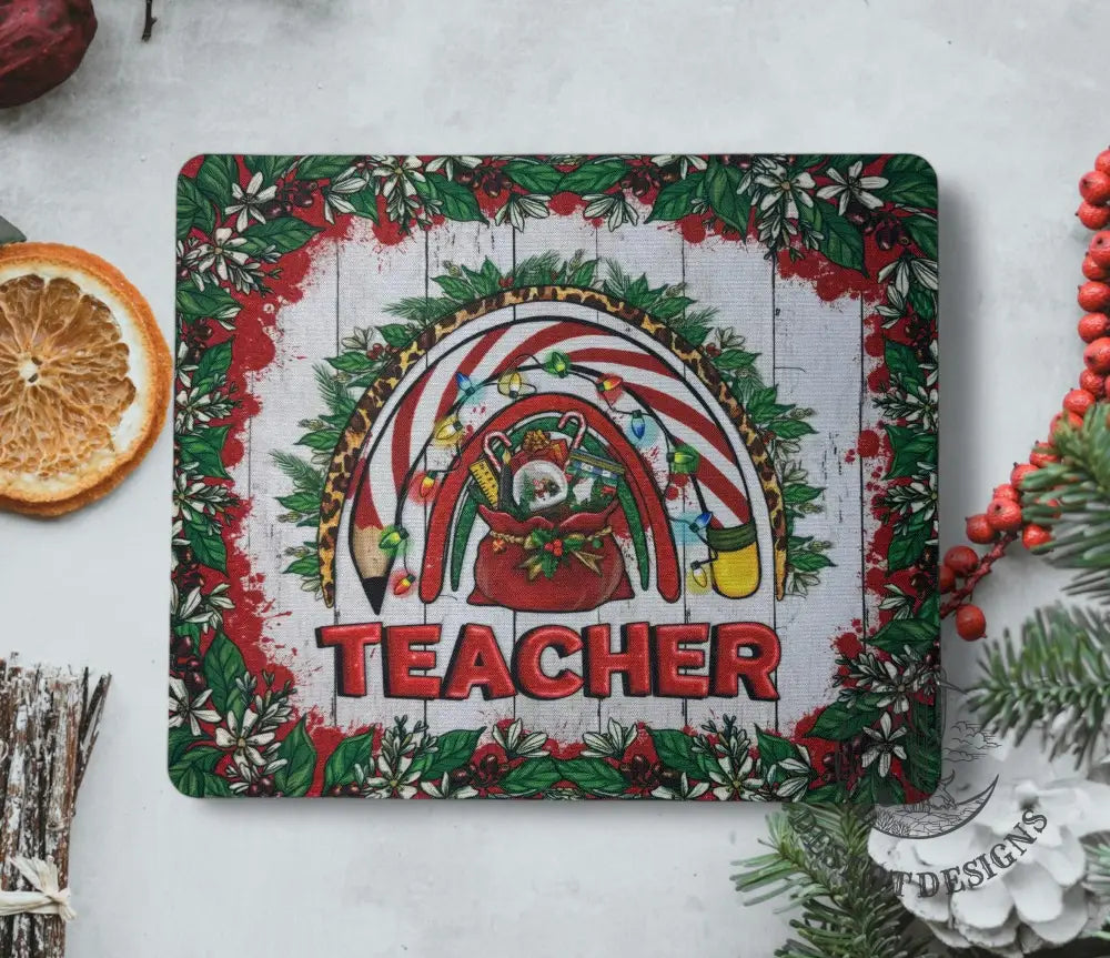 Christmas Mousepads Rainbow Teacher