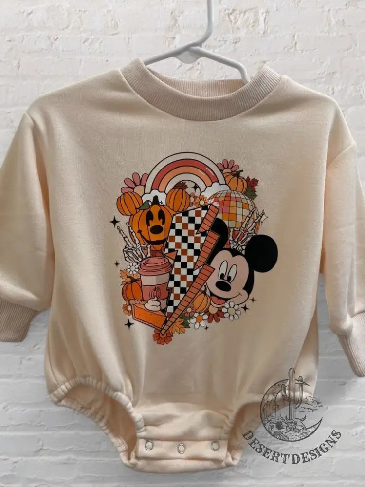 Fall Mouse Lightning Bubble Romper