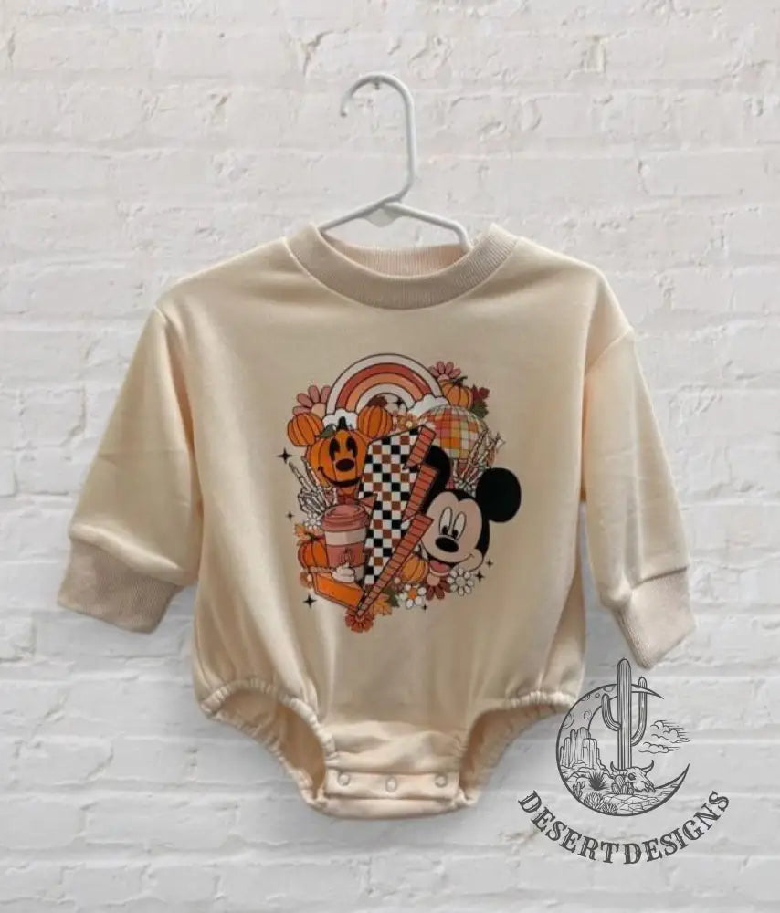 Fall Mouse Lightning Bubble Romper