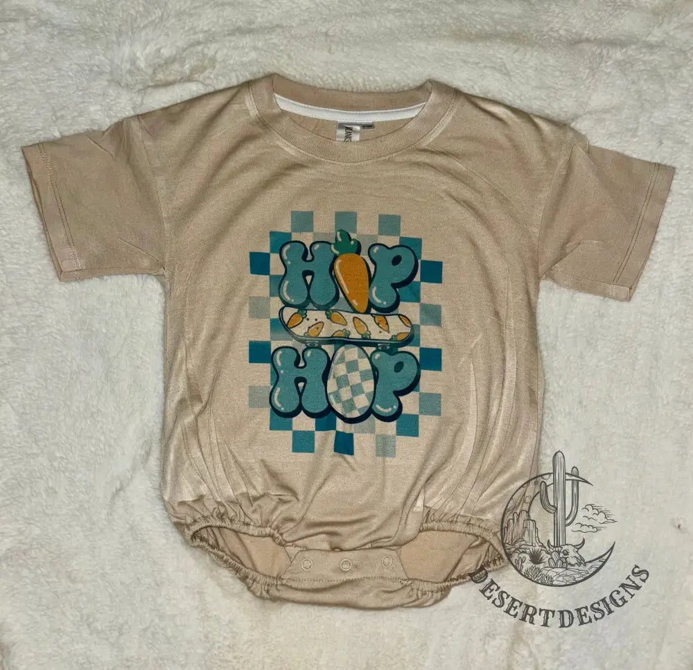 Hip-Hop T-Shirt Bubble Romper 0-3 Month / Wheat