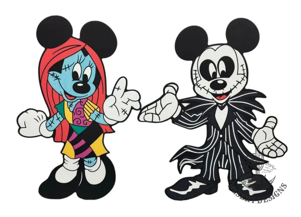 Jack & Sally Mouse Yard Art