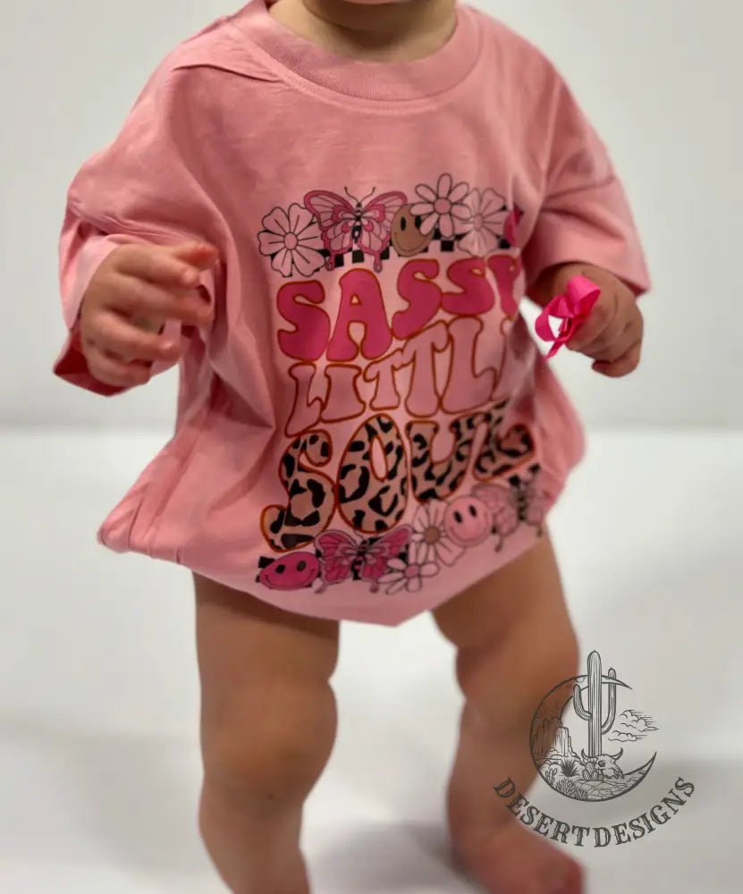 Sassy Little Soul Bubble Romper 0-3 Month / Blush