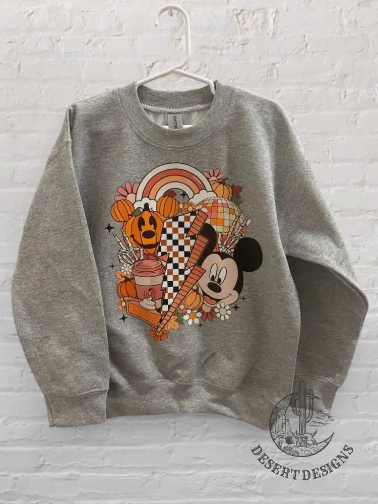 Youth Fall Mouse Lightning Crewneck
