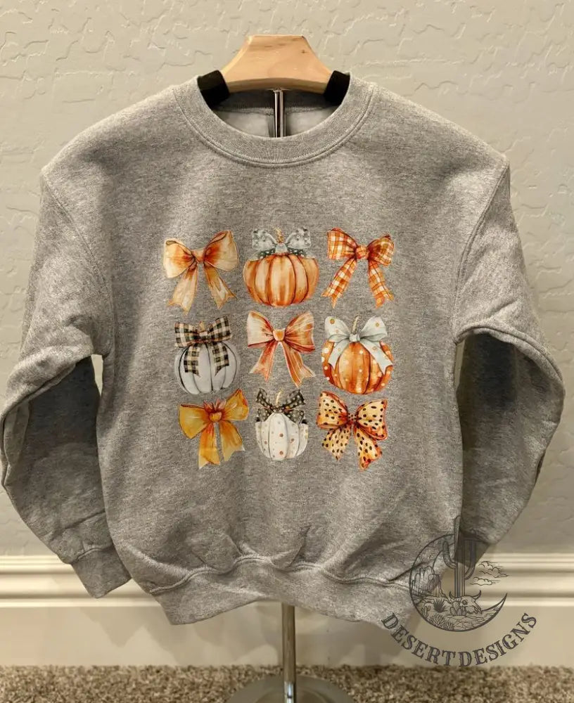 Youth Pumpkin Coquette Crewneck