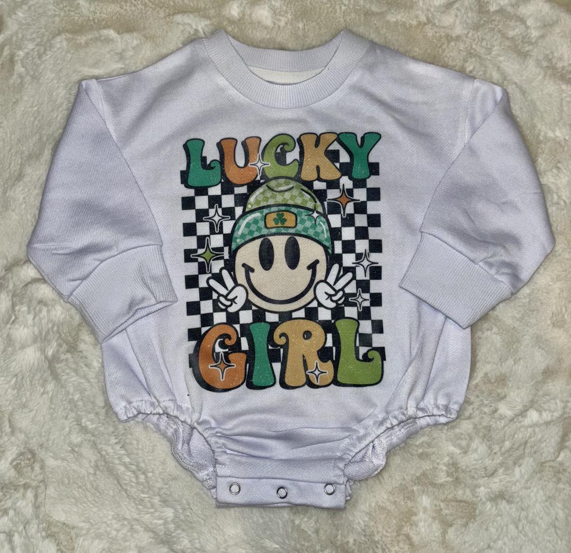 Lucky Girl Bubble Romper