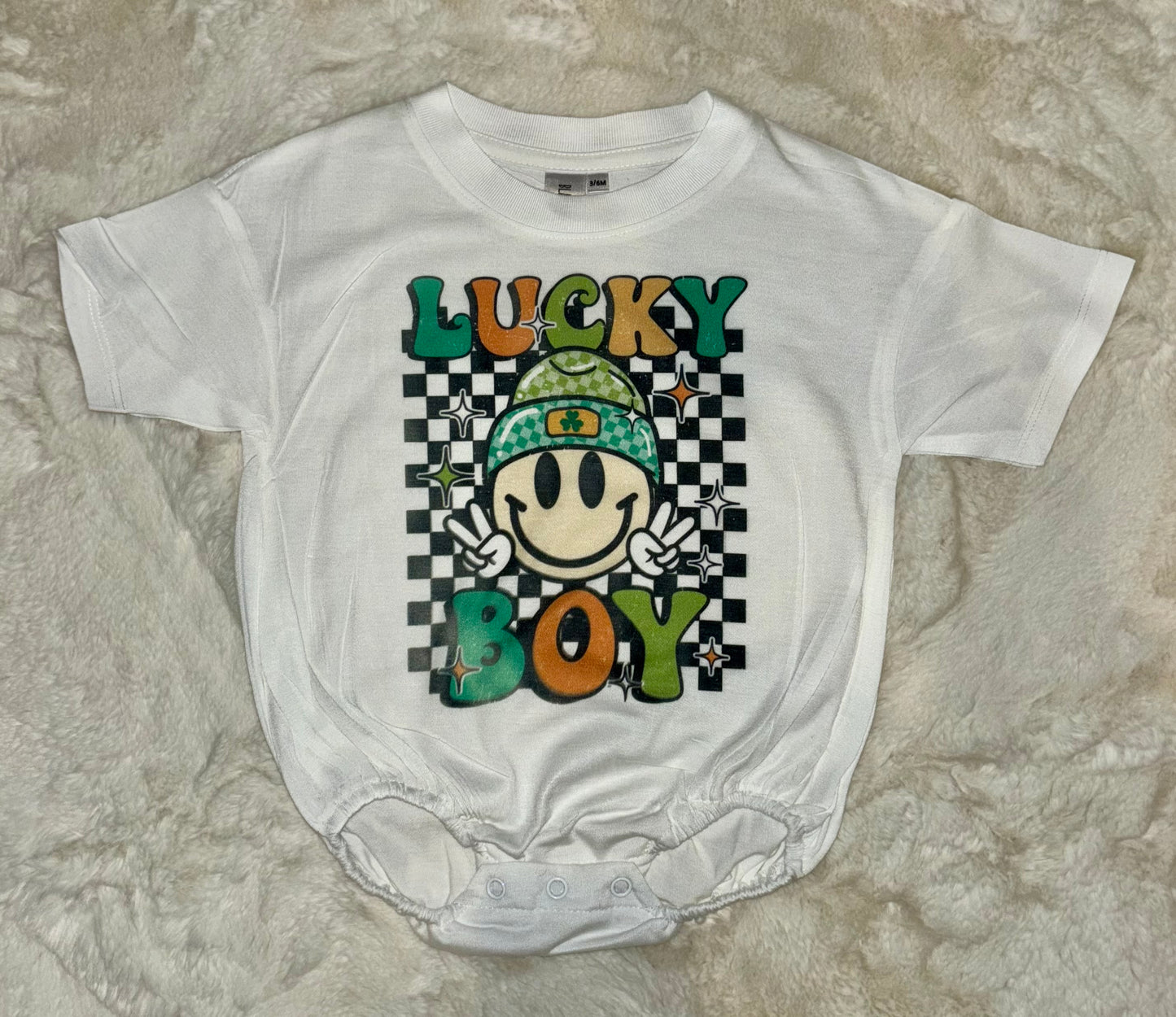 Lucky Boy Bubble Romper