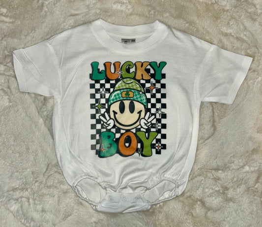 Lucky Boy Bubble Romper