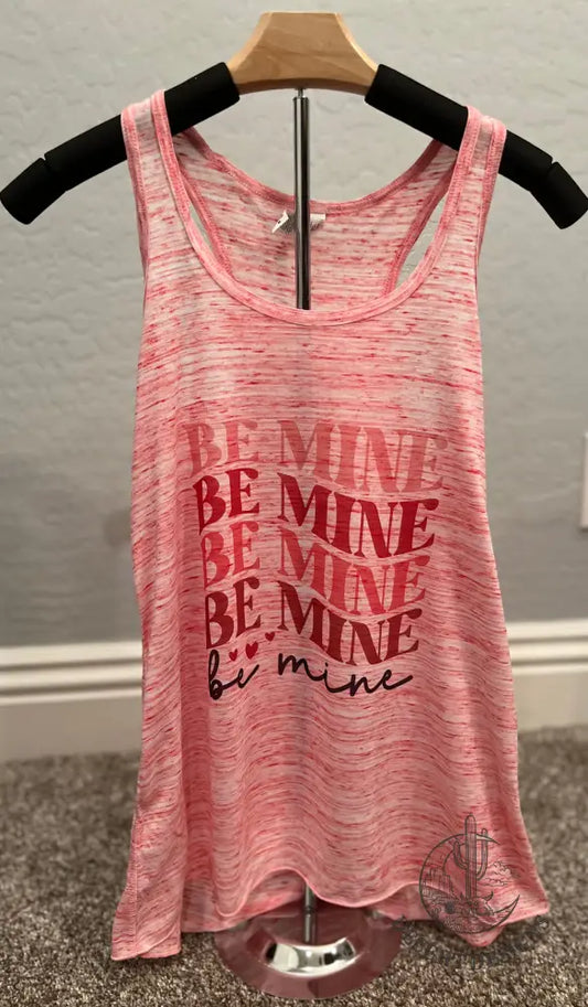 ’Be Mine’ Women’s Tank Top X-Small / Red Marble