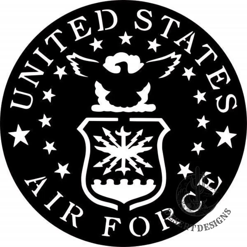 Military Signage Air Force / Raw Steel