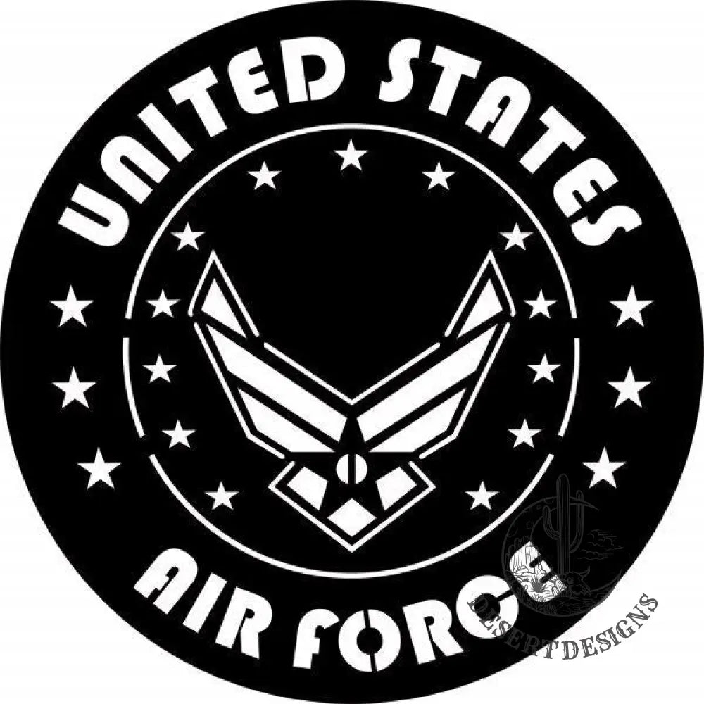 Military Signage Air Force Wings / Raw Steel