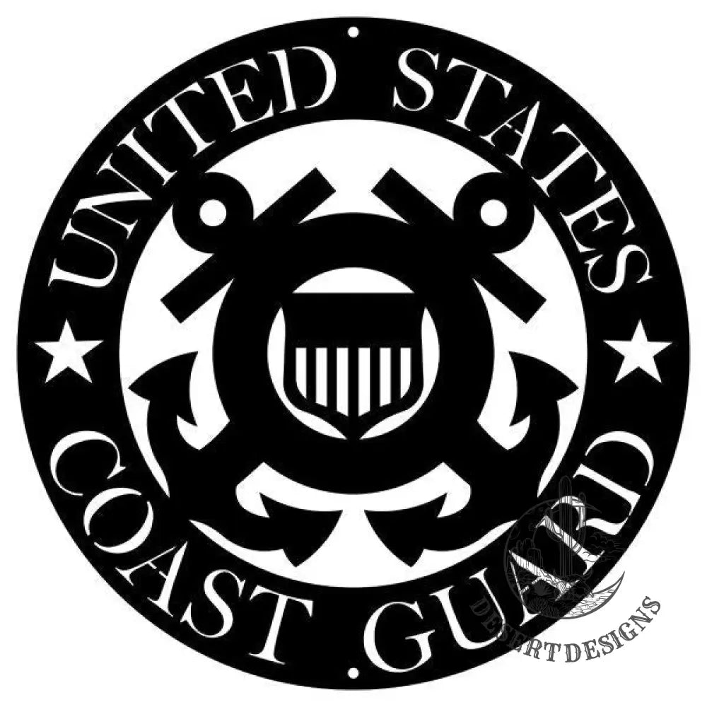 Military Signage Coast Guard / Raw Steel