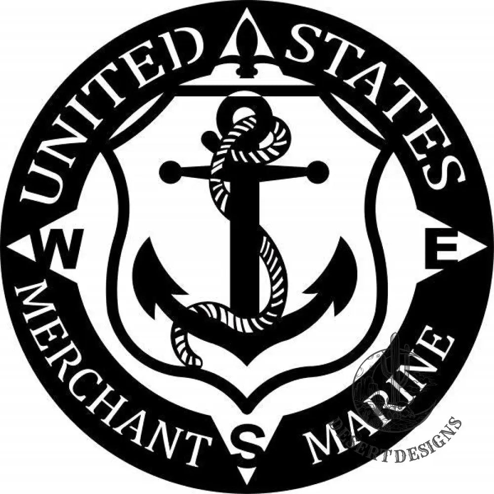 Military Signage Merchant Marine / Raw Steel